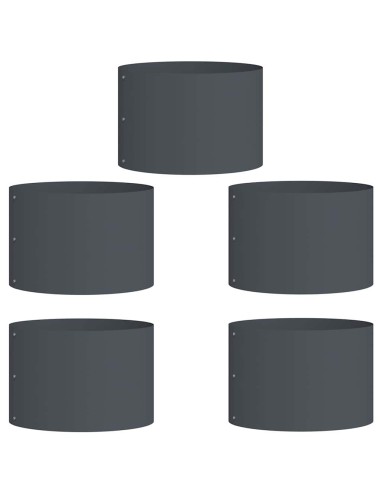 Градински саксии 5 pcs Антрацит 30 x 30 x 20 cm Стомана