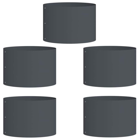 Градински саксии 5 pcs Антрацит 30 x 30 x 20 cm Стомана