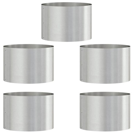 Градински саксии 5 pcs Сребрист 30 x 30 x 20 cm