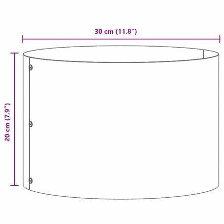 Градински саксии 5 pcs Кафяво 30 x 30 x 20 cm Кортенова стомана