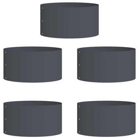 Градински саксии 5 pcs Антрацит 40 x 40 x 20 cm Стомана