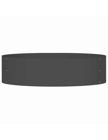 Градински саксии 5 pcs Черно 80 x 80 x 20 cm Стомана