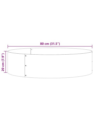 Градински саксии 5 pcs Черно 80 x 80 x 20 cm Стомана