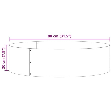 Градински саксии 5 pcs Черно 80 x 80 x 20 cm Стомана