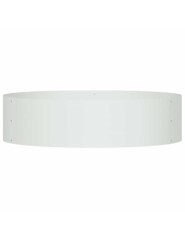 Градински саксии 5 pcs Бяло 80 x 80 x 20 cm Стомана