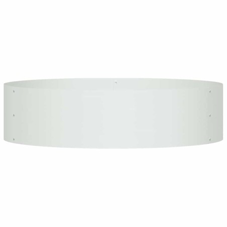 Градински саксии 5 pcs Бяло 80 x 80 x 20 cm Стомана