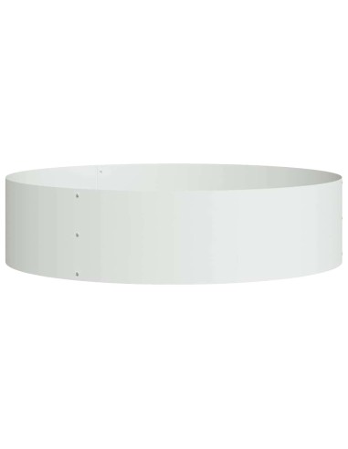 Градински саксии 5 pcs Бяло 80 x 80 x 20 cm Стомана