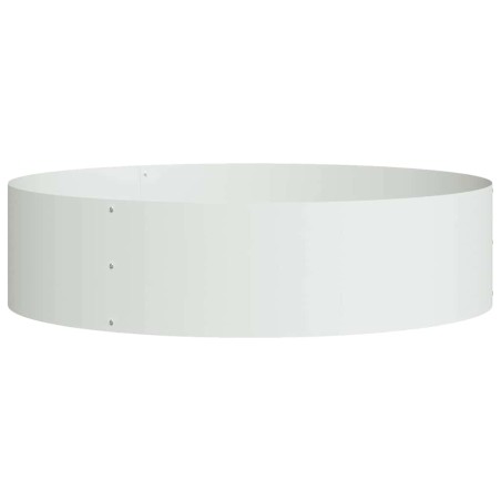 Градински саксии 5 pcs Бяло 80 x 80 x 20 cm Стомана