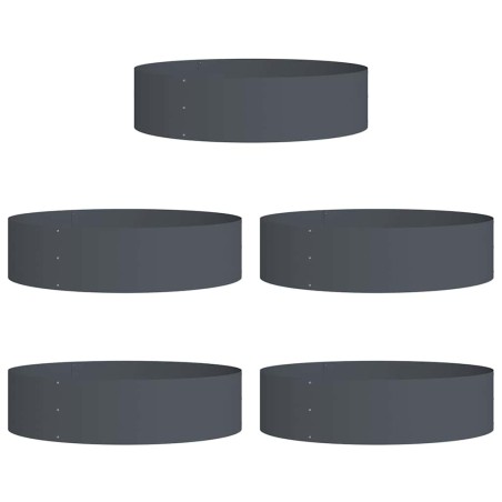 Градински саксии 5 pcs Антрацит 80 x 80 x 20 cm Стомана