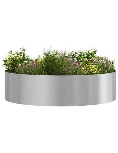 Градинска саксия Сребрист 80 x 80 x 20 cm Поцинкована стомана