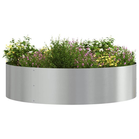 Градинска саксия Сребрист 80 x 80 x 20 cm Поцинкована стомана