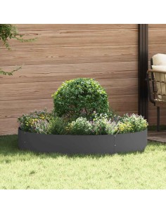 Градински саксии 5 pcs Черно 120 x 120 x 20 см Стомана