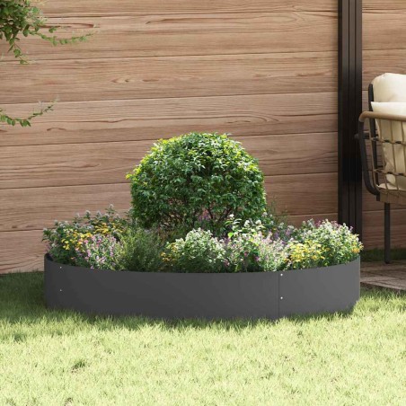 Градински саксии 5 pcs Черно 120 x 120 x 20 см Стомана