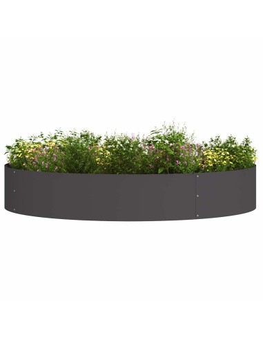 Градински саксии 5 pcs Черно 120 x 120 x 20 см Стомана