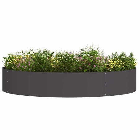 Градински саксии 5 pcs Черно 120 x 120 x 20 см Стомана