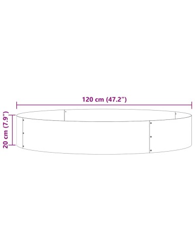 Градински саксии 5 pcs Черно 120 x 120 x 20 см Стомана