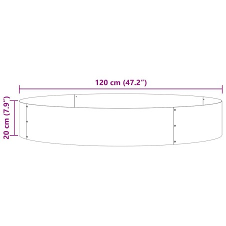 Градински саксии 5 pcs Черно 120 x 120 x 20 см Стомана