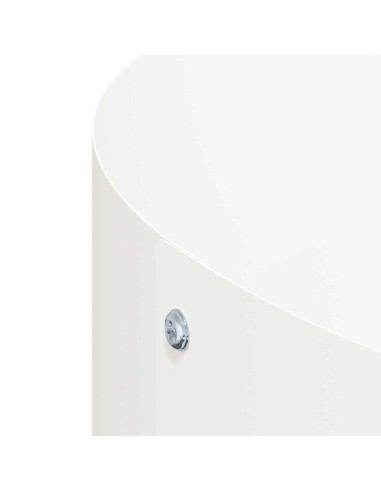 Градинска саксия Бяло 120 x 120 x 20 см Стомана