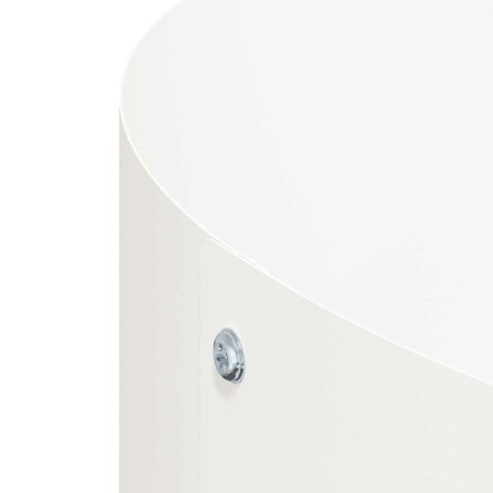 Градинска саксия Бяло 120 x 120 x 20 см Стомана