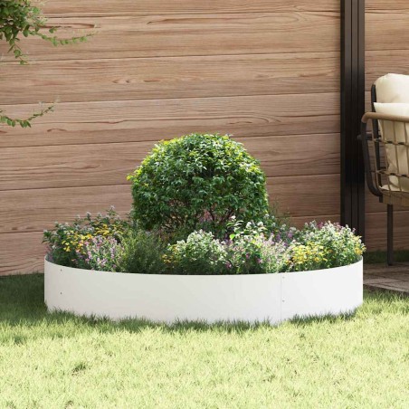 Градински саксии 5 pcs Бяло 120 x 120 x 20 см Стомана Градински саксии 5 pcs Бяло 120 x 120 x 20 см Стомана