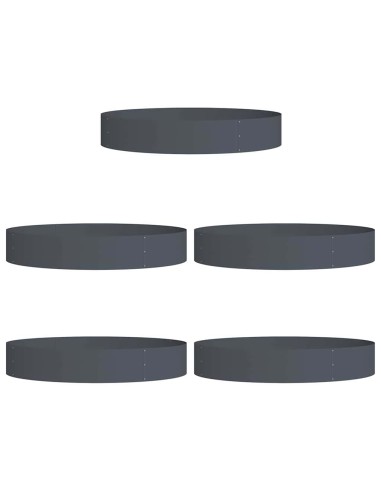 Градински саксии 5 pcs Антрацит 120 x 120 x 20 см Стомана