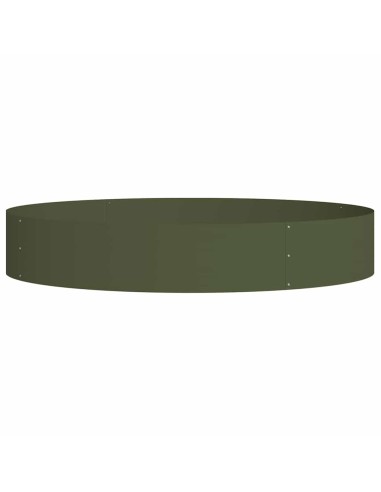 Градинска саксия Маслиненозелен 120 x 120 x 20 см Стомана