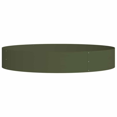 Градинска саксия Маслиненозелен 120 x 120 x 20 см Стомана