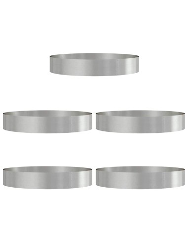 Градински саксии 5 pcs Сребрист 120 x 120 x 20 см