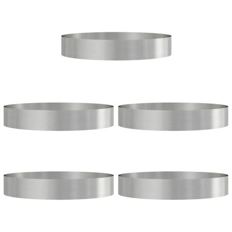 Градински саксии 5 pcs Сребрист 120 x 120 x 20 см