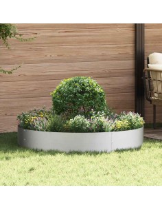 Градинска саксия Сребрист 120 x 120 x 20 см Поцинкована стомана