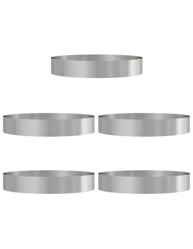 Градински саксии 5 pcs Сребрист 120 x 120 x 20 см