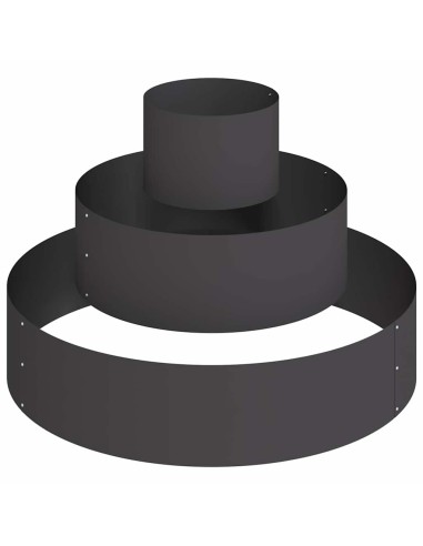 Градинска саксия Черно 90 x 90 x 20 см Стомана