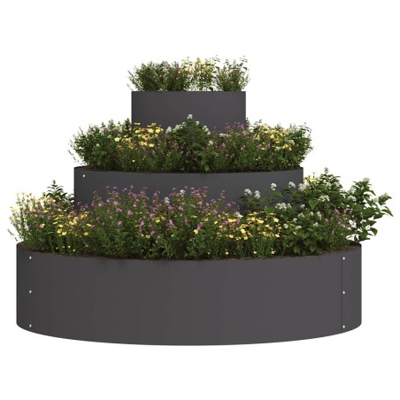 Градинска саксия Черно 90 x 90 x 20 см Стомана