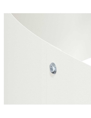 Градинска саксия Бяло 90 x 90 x 20 см Стомана