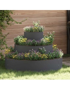 Градинска саксия Антрацит 90 x 90 x 20 см Стомана