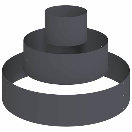 Градинска саксия Антрацит 90 x 90 x 20 см Стомана