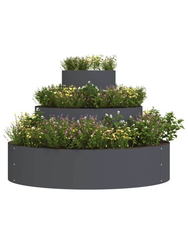 Градинска саксия Антрацит 90 x 90 x 20 см Стомана