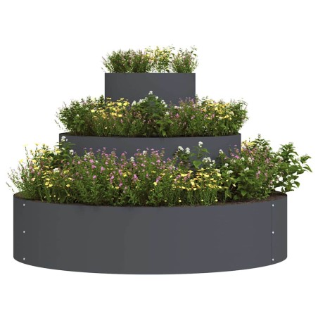 Градинска саксия Антрацит 90 x 90 x 20 см Стомана