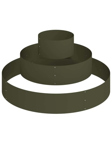 Градинска саксия Маслиненозелен 120 x 120 x 20 см Стомана