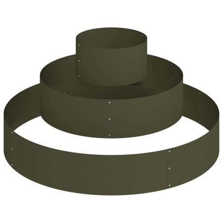 Градинска саксия Маслиненозелен 120 x 120 x 20 см Стомана
