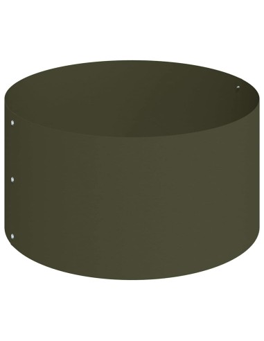 Градинска саксия Маслиненозелен 120 x 120 x 20 см Стомана