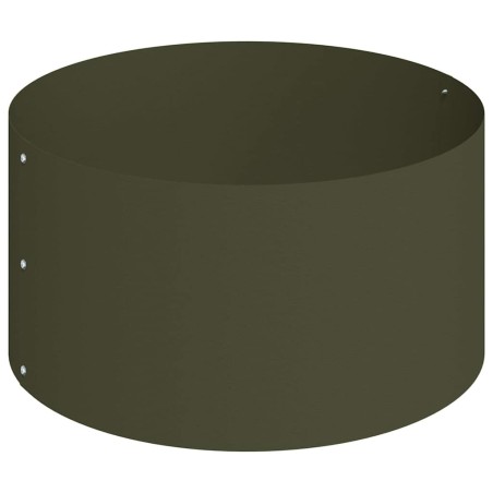 Градинска саксия Маслиненозелен 120 x 120 x 20 см Стомана