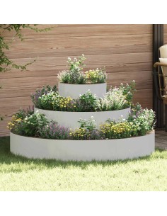 Градинска саксия Сребрист 120 x 120 x 20 см Неръждаема стомана
