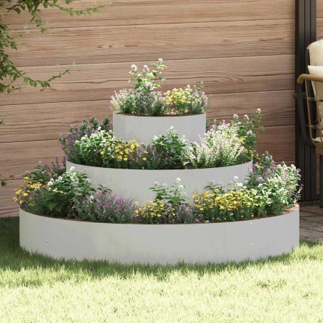 Градинска саксия Сребрист 120 x 120 x 20 см Неръждаема стомана