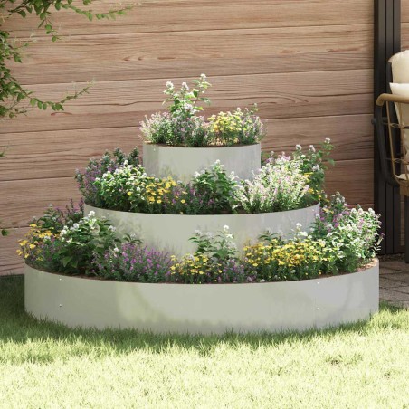 Градинска саксия Сребрист 120 x 120 x 20 см Поцинкована стомана