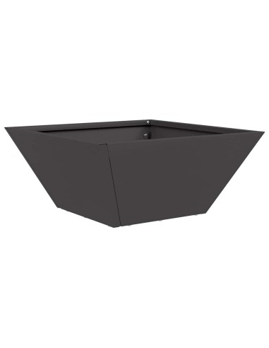 Саксия за градина Черно 35 x 35 x 15 см Стомана