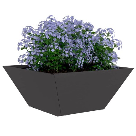 Саксия за градина Черно 35 x 35 x 15 см Стомана