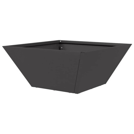Саксия за градина Черно 35 x 35 x 15 см Стомана