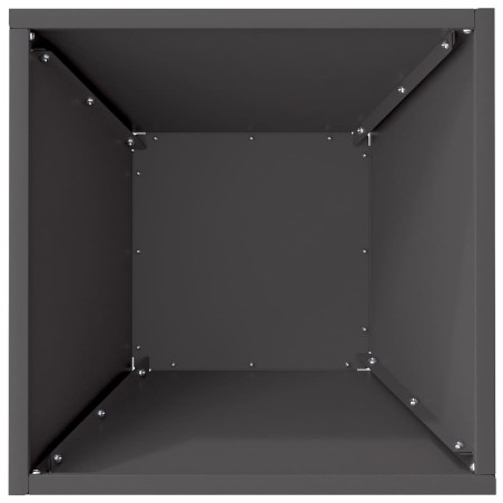 Саксия за градина Черно 35 x 35 x 15 см Стомана