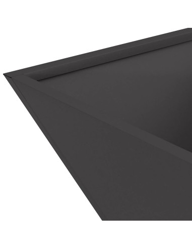 Саксия за градина Черно 35 x 35 x 15 см Стомана